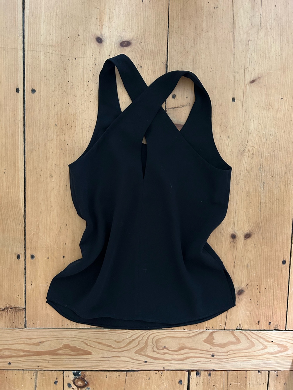 Mango Black Cross-Back Tank Top